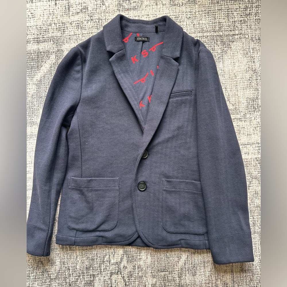 Ikks Charcoal Sweater with Red Lettering